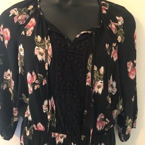 Black and Pink Romper